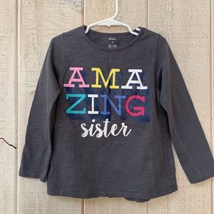 Like new sz 6 girls Carters long sleeve t-shirt
